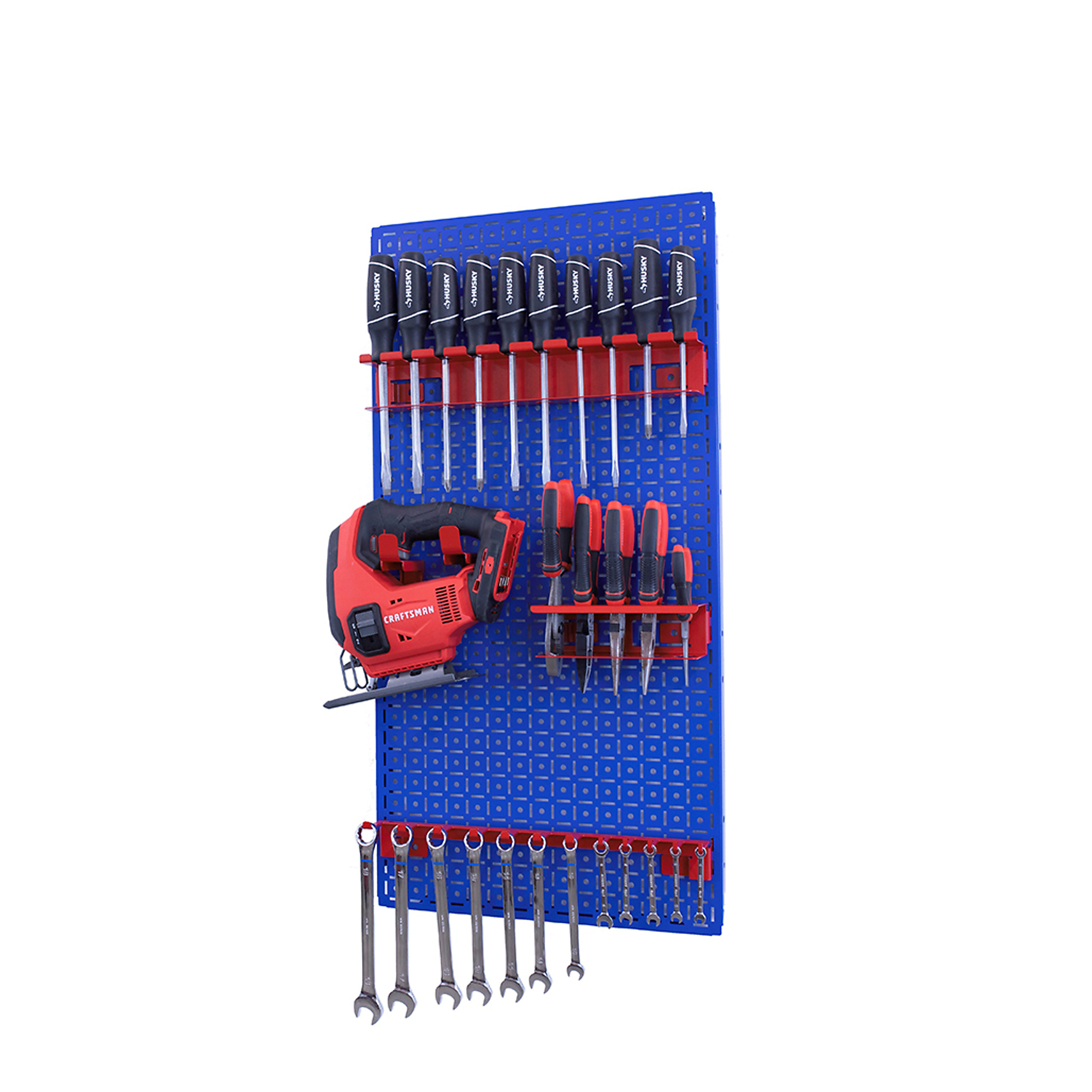OmniWall, OmniWall metal pegboard storage kit for storage, Length 16 in, Width 32 in, Model# CGS-KIT-1PL